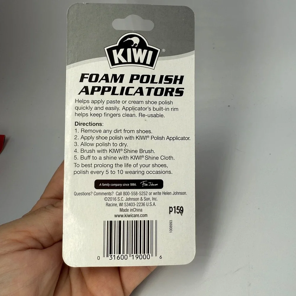 KIWI Foam Polish‎ Applicators for Leather Shoes - 2 Pack - Shoe Care